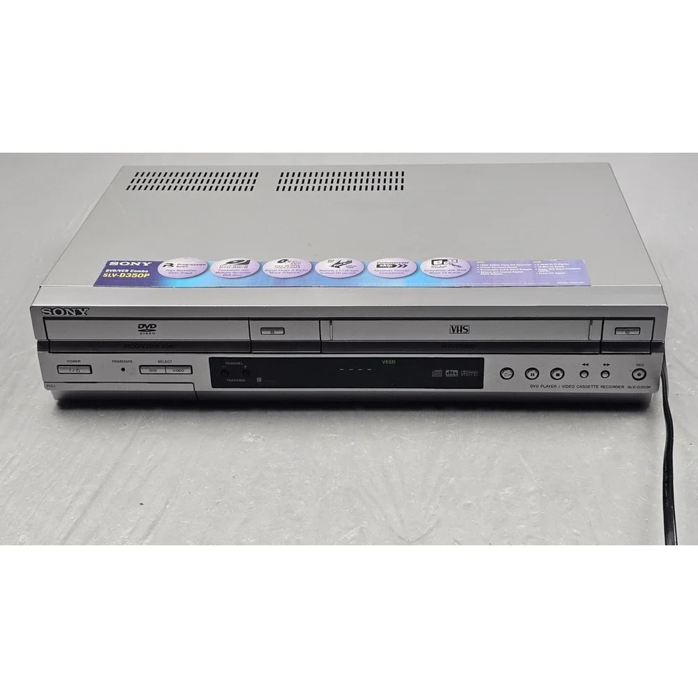 Sony SLV-D350P VCR DVD Combo Player VHS Player Tested Working